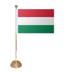 Drapeau Hongrie sur socle