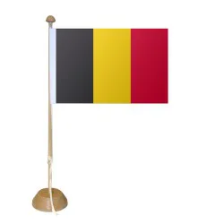Drapeau Belgique sur socle
