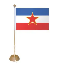 Drapeau Yougoslavie sur socle