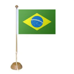 Drapeau Brésil sur socle