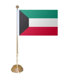 Drapeau Koweit sur socle