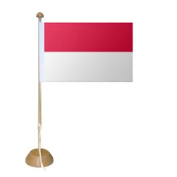 Drapeau Monaco sur socle