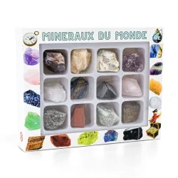 Boite de 12 minéraux bruts...