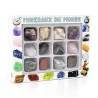 Boite de 12 minéraux bruts mixte 2 cm