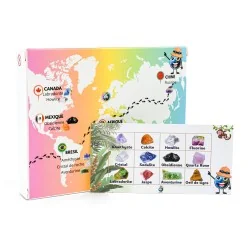 Boite de 12 minéraux bruts...