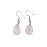 Boucle d'oreille argentée Lyor Quartz rose A