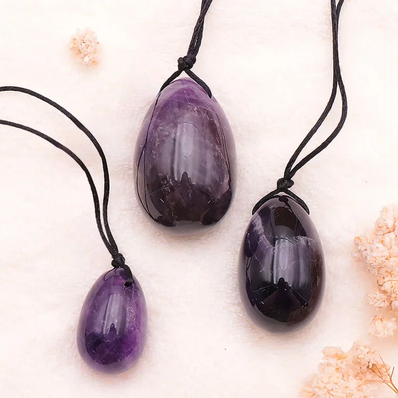 Lot de 3 oeufs de Yoni Améthyste qualité A