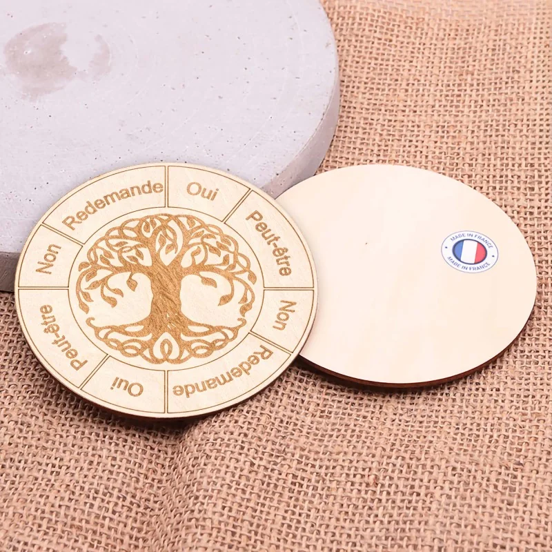 Planche radiesthésie pour pendule + Arbre de Vie en bois