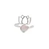 Bague argent 925 modèle 02 quartz rose Madagascar AA taille unique