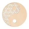 Fleur de vie Yin Yang - Creuse découpée en bois - 100 mm - Modèle 05