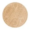 Plaque Symbole triskele arabesque - Gravée en bois - 100 mm - Modèle 19