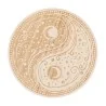 Plaque Yin Yang - Gravée en bois - 100 mm - Modèle 20