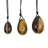 Lot de 3 oeufs de Yoni Oeil de tigre tailles 30,40 et 45 mm Lot de 3 oeufs de Yoni Oeil de tigre tailles 30,40 et 45 mm
