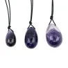 Lot de 3 oeufs de Yoni Améthyste tailles 30,40 et 45 mm