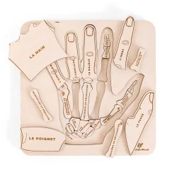 Puzzle éducatif en bois -...