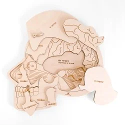 Puzzle éducatif en bois -...