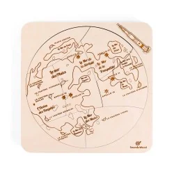 Puzzle éducatif en bois -...