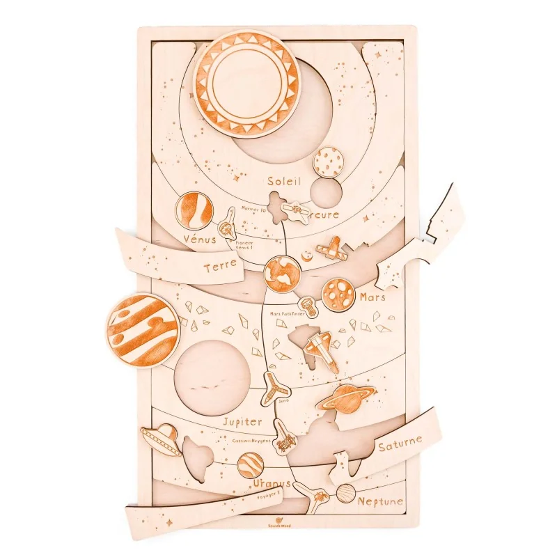 Puzzle éducatif en bois - Le système solaire