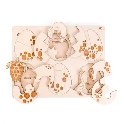 Puzzle éducatif en bois -...
