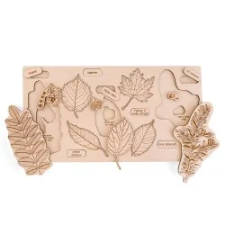 Puzzle éducatif en bois -...