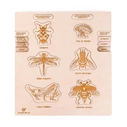 Puzzle éducatif en bois -...