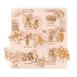 Puzzle éducatif en bois -...