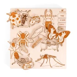 Puzzle éducatif en bois -...