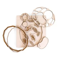 Puzzle éducatif en bois -...