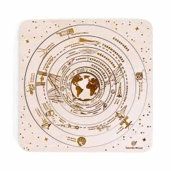 Puzzle éducatif en bois -...