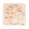 Puzzle éducatif en bois - La croûte terrestre et les continents Puzzle éducatif en bois - La croûte terrestre et les continents