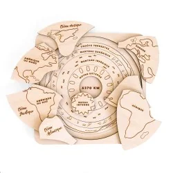 Puzzle éducatif en bois -...