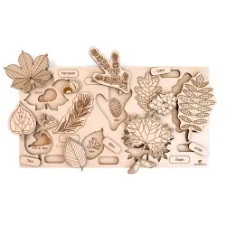 Puzzle éducatif en bois -...