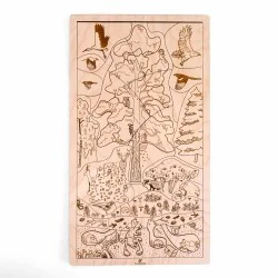 Puzzle éducatif en bois -...