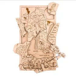 Puzzle éducatif en bois -...