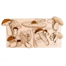 Puzzle éducatif en bois -...