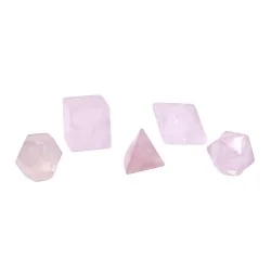 Solides de Platon Quartz rose qualité A