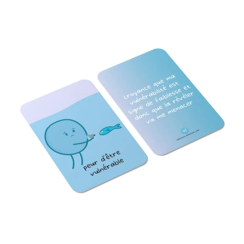 jeu de cartes illustrées mes peurs précises exemple d'une carte
