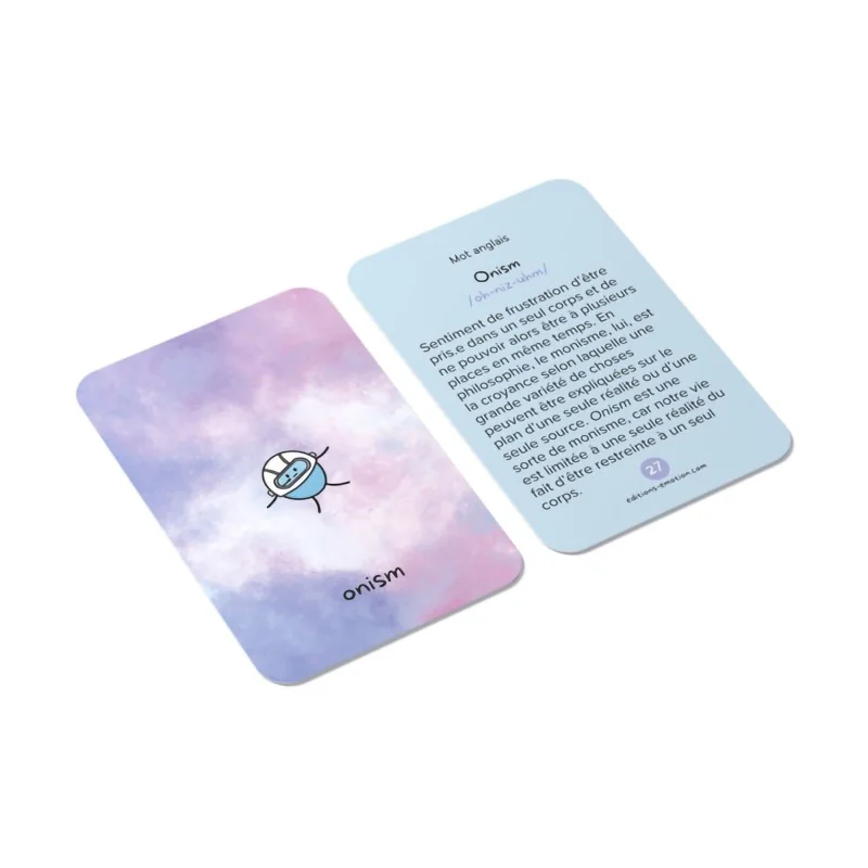 carte illustrée sur l'onism avec définition au dos carte illustrée sur l'onism avec définition au dos