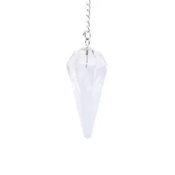 Pendule divinatoire facetté en Quartz qualité A