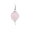 Pendule divinatoire séphoroton en Quartz rose
