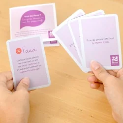 cartes vrai faux sur l'utilisation des préservatifs