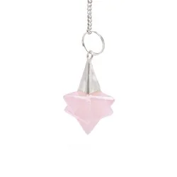 Pendule Merkaba Quartz rose
