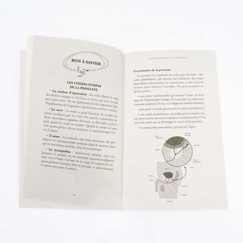 livre sur la prostate avec schémas