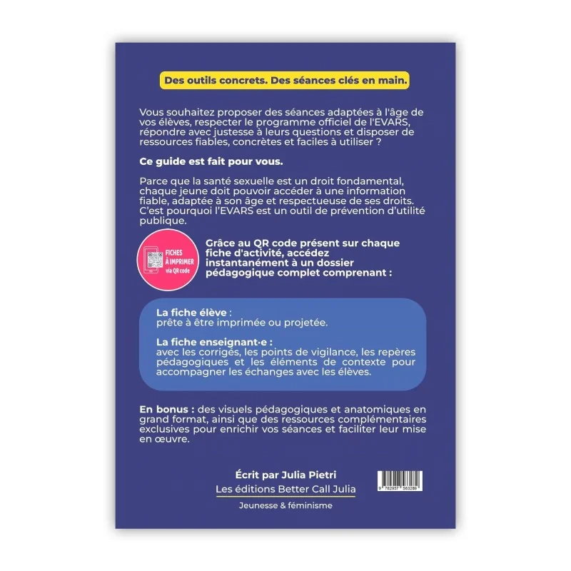 Livre Kit EVARS pour collège et lycée derrière de couverture Livre Kit EVARS pour collège et lycée derrière de couverture
